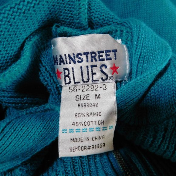 🌿 Electric Blue Sweater Hoodie Tunic - Picture 2 of 14